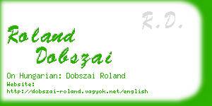 roland dobszai business card